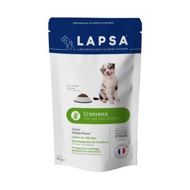 LAPSA Croquette chiots toute races de 2 à 24 mois Sachet de 4 kilos