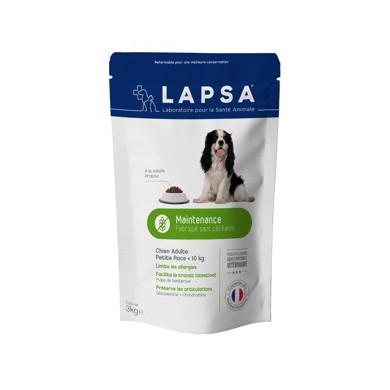 LAPSA Croquettes chiens adultes de 1 à 7 ans MAINTENANCE - 10Kg Sachet de 3kilos