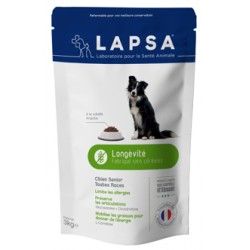LAPSA Croquette LONGEVITE chiens SENIOR+ 7 ans toutes races Sachet de 3 kilos LAPSA Croquette LONGEVITE chiens SENIOR+ 7 ans toutes races Sachet de 3 kilos