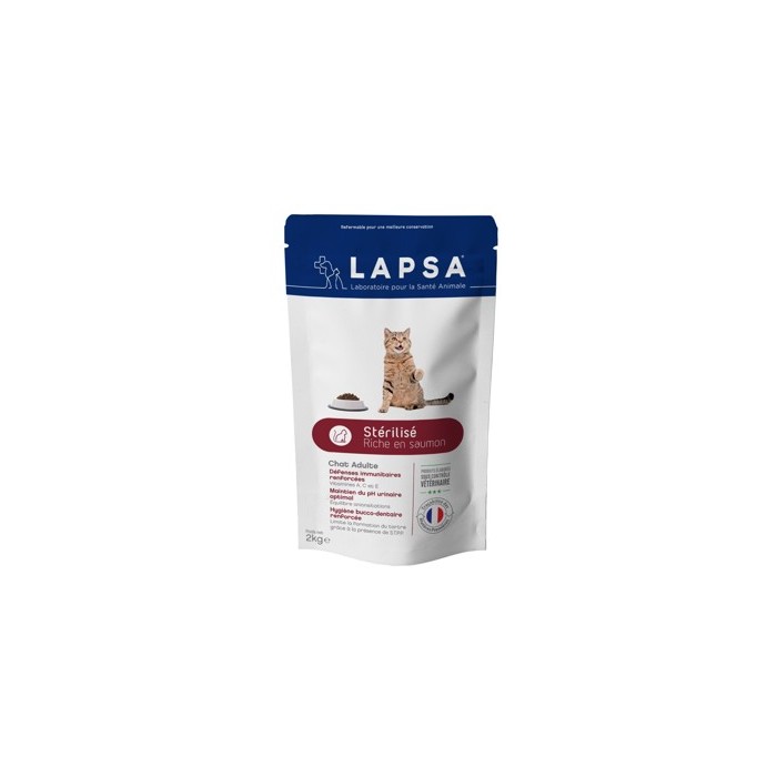 LAPSA Croquettes pour chats adultes STERILISE Sachet de 2kg