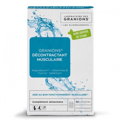 GRANIONS  Décontractant musculaire Boite de 60 comprimés GRANIONS  Décontractant musculaire Boite de 60 comprimés