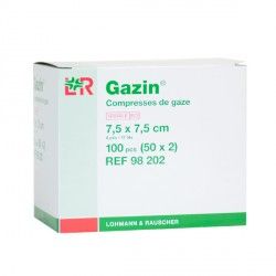LOHMANN GAZIN Compresse de gaz 7,5cm x 7.5 cm Boite de 100 LOHMANN GAZIN Compresse de gaz 7,5cm x 7.5 cm Boite de 100