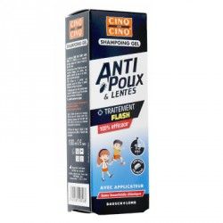 CINQ SUR CINQ Shampoing gel anti poux et lentes Flacon de 100 ml