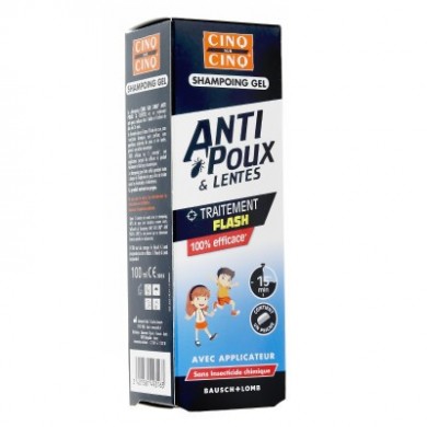 CINQ SUR CINQ Shampoing gel anti poux et lentes Flacon de 100 ml CINQ SUR CINQ Shampoing gel anti poux et lentes Flacon de 100 ml