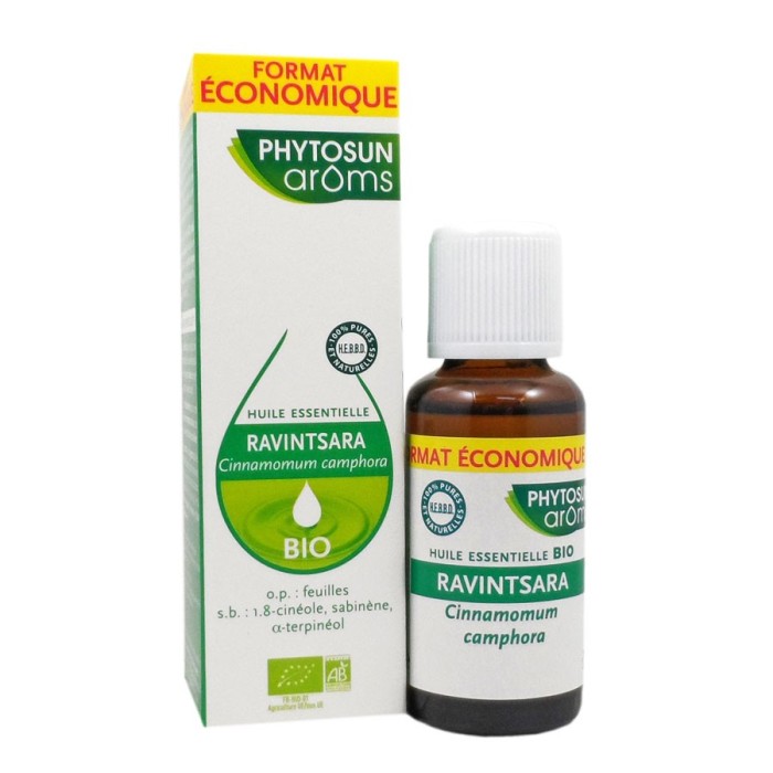 PHYTOSUN AROMS Huile essentielle RAVINTSARA  BIO Flacon de 30 ml