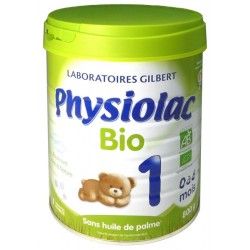 Physiolac Bio 1ere age De 0 À 6 Mois Boite de 800 grammes Gilbert - 1 Physiolac Bio 1ere age De 0 À 6 Mois Boite de 800 grammes Gilbert - 1