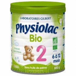 Physiolac Bio 2eme age De 6 À 12 Mois Boite de 800 grammes Gilbert - 1 Physiolac Bio 2eme age De 6 À 12 Mois Boite de 800 grammes Gilbert - 1