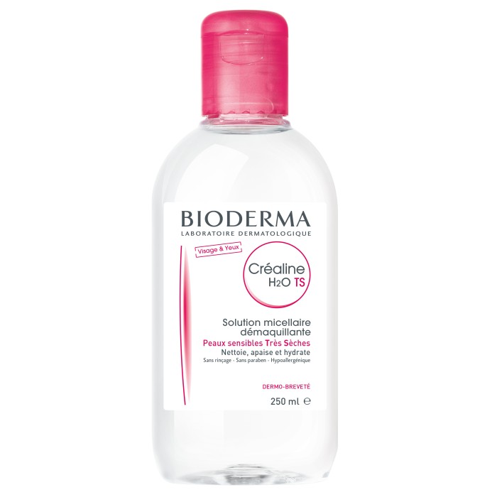 BIODERMA CREALINE TS H2O Solution Micellaire sans parfum nettoyant apaisant Flacon de 250ml Bioderma - 1 BIODERMA CREALINE TS H2O Solution Micellaire sans parfum nettoyant apaisant Flacon de 250ml Bioderma - 1