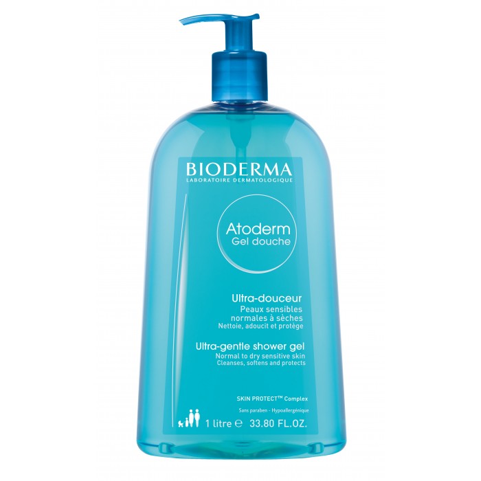BIODERMA ATODERM Gel douche pour peaux sensibles et sèches flacon pompe de 1 l Bioderma - 1 BIODERMA ATODERM Gel douche pour peaux sensibles et sèches flacon pompe de 1 l Bioderma - 1