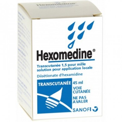 HEXOMEDINE TRANSCUTANEE 1.5 pour mille Flacon de 45 ml COOPÉRATION PHARMACEUTIQUE FRANÇAISE - 1 HEXOMEDINE TRANSCUTANEE 1.5 pour mille Flacon de 45 ml COOPÉRATION PHARMACEUTIQUE FRANÇAISE - 1