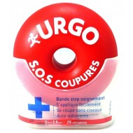 URGO SOS Coupures Bandes stop saignements 3m x 2,5 cm URGO SOS Coupures Bandes stop saignements 3m x 2,5 cm