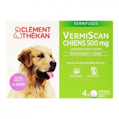 VERMISCAN Chiens 500 mg Boite de 4 comprimés