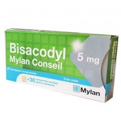 BISACODYL 5mg (DULCOLAX) Comprimés contre la constipation occasionnelle Boite de 30 BISACODYL 5mg (DULCOLAX) Comprimés contre la constipation occasionnelle Boite de 30