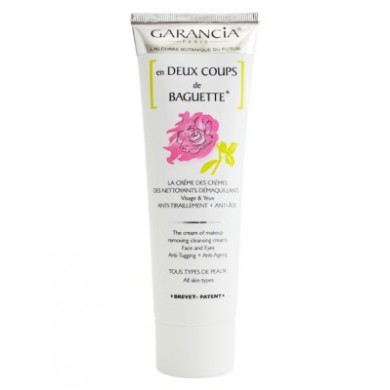 GARANCIA Crème nettoyante démaquillante visage et yeux "En Deux Coups de Baguette" Rose Tube de 120 g GARANCIA - 1