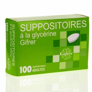 GIFRER Suppositoires à la glycérine Adultes Boite de 100 GIFRER Suppositoires à la glycérine Adultes Boite de 100