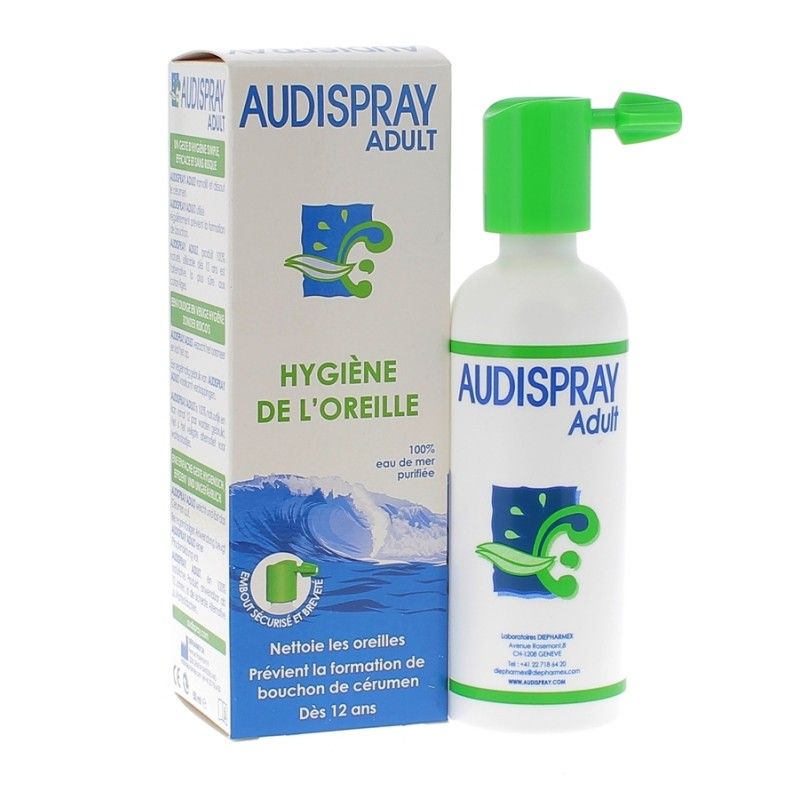 Audispray Adulte Hygiene De L Oreille Spray De 50 Ml