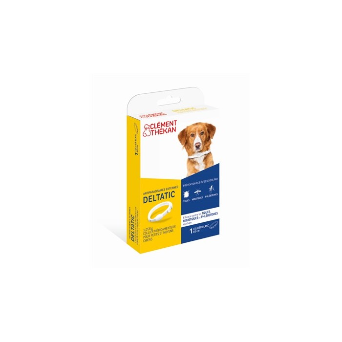 CLEMENT THEKAN DELTATIC Collier antiparasitaires petit et moyen chien (0-25kg) 60 cm