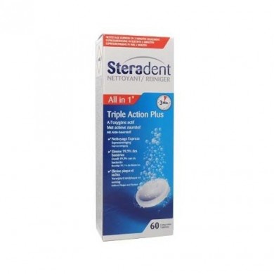 STERADENT Comprimé nettoyant appareil dentaire Tube de 60 RECKITT BENCKISER HEALTHCARE FRANCE - 1