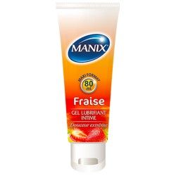 MANIX Gel lubrifiant a la fraise Tube de 80 ml