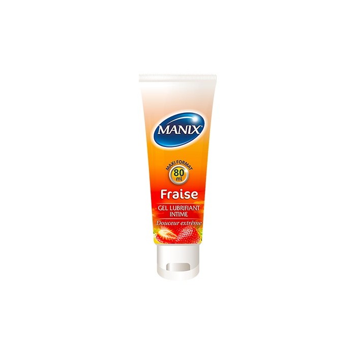 MANIX Gel lubrifiant a la fraise Tube de 80 ml