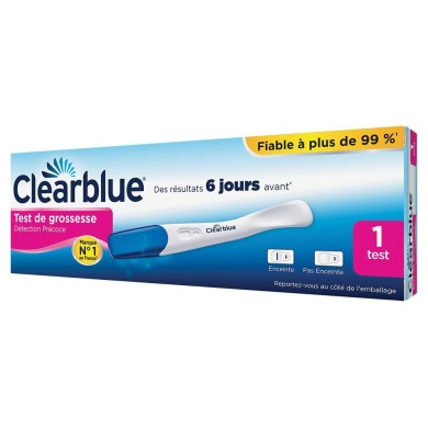 CLEARBLUE Test de grossesse détection précoce Boite de 1 PROCTER ET GAMBLE FRANCE - 1 CLEARBLUE Test de grossesse détection précoce Boite de 1 PROCTER ET GAMBLE FRANCE - 1