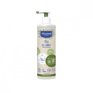MUSTELA BIO Gel lavant sans parfum Flacon pompe de 400 ml MUSTELA BIO Gel lavant sans parfum Flacon pompe de 400 ml