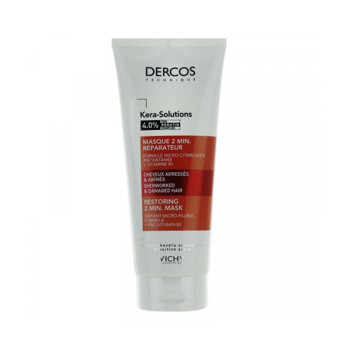 VICHY DERCOS Kera solutions Masque 2 en 1 réparateur Tube de 200 ml VICHY DERCOS Kera solutions Masque 2 en 1 réparateur Tube de 200 ml