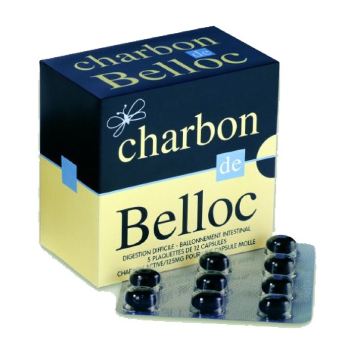 CHARBON DE BELLOC Boite de 60 capsules molles