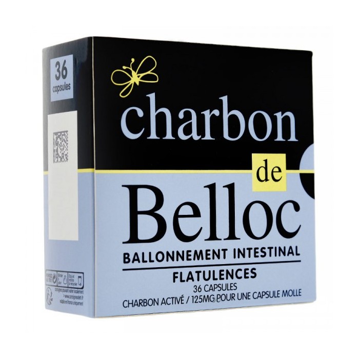 CHARBON DE BELLOC Boite de 36 capsules molles