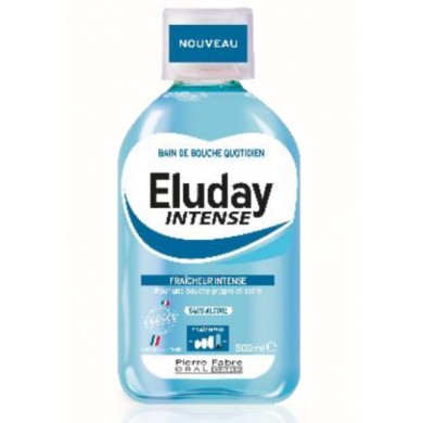 ELUDAY Intense  Bain de bouche quotidien sans alcool Flacon de 500 ml ELUDAY Intense  Bain de bouche quotidien sans alcool Flacon de 500 ml