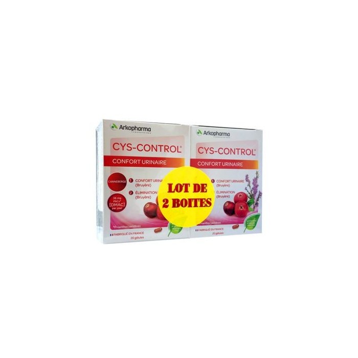 CYS CONTROL Canneberge Lot de 2 boites de 20 sachets dès 3 ans