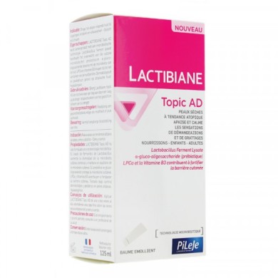 PILEJE LACTIBIANE TOPIC AD Baume émollient Tube de 125 ml PILEJE LACTIBIANE TOPIC AD Baume émollient Tube de 125 ml