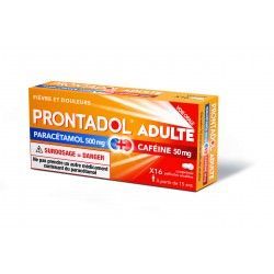 PRONTADOL Adulte Paracetamol + caféine Boite de 16 comprimés
