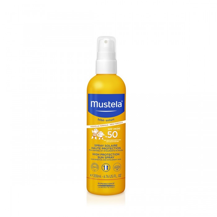 MUSTELA SOLAIRE 50 +  Spray très haute protection bébés et enfants Spray de 300 ml