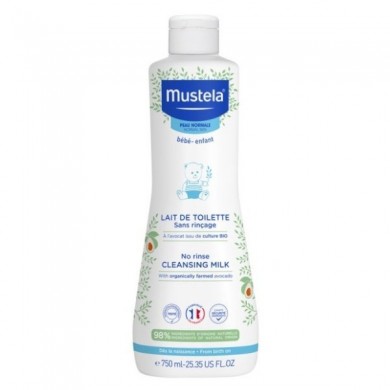 MUSTELA Lait de toilette sans rinçage à l'avocat BIO Flacon de 750 ml MUSTELA Lait de toilette sans rinçage à l'avocat BIO Flacon de 750 ml
