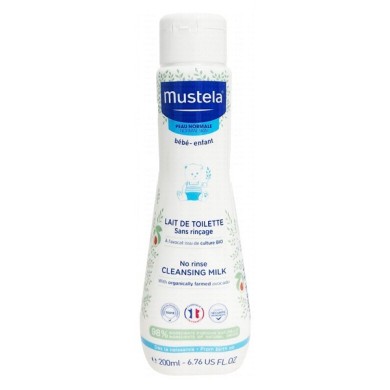 MUSTELA Lait de toilette sans rinçage à l'avocat BIO Flacon de 200 ml MUSTELA Lait de toilette sans rinçage à l'avocat BIO Flacon de 200 ml