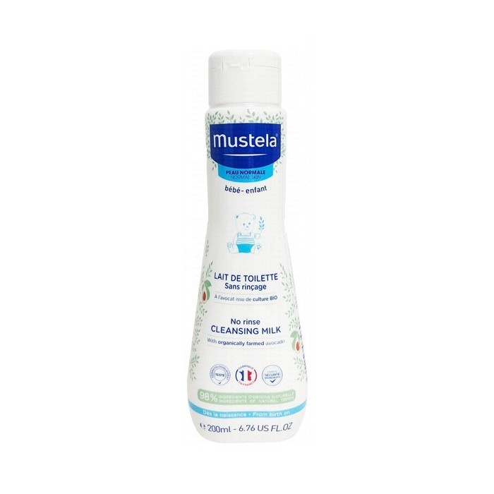 MUSTELA Lait de toilette sans rinçage à l'avocat BIO Flacon de 200 ml