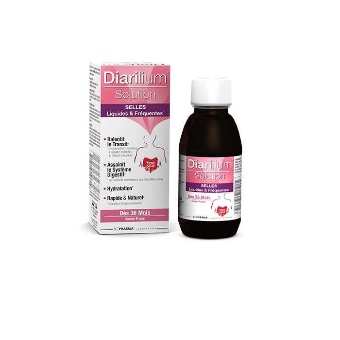 DIARILIUM enfants Solution pour selles liquides et fréquentes Flacon de 125 ml