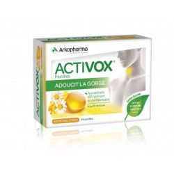 ARKOPHARMA ACTIVOX Pastilles gout miel citron adoucit la gorge Boite de 24