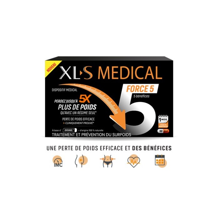 XLS MEDICAL FORCE 5 Boite de 180 gélules