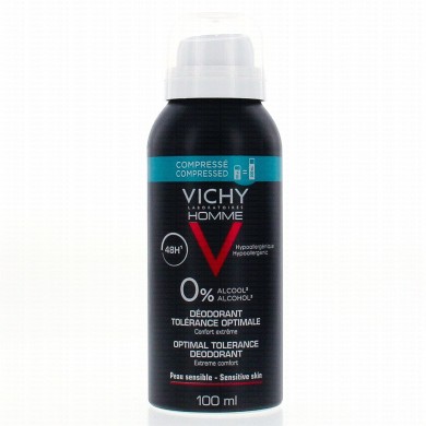VICHY HOMME Déodorant 0% Spray  de 100 ml VICHY HOMME Déodorant 0% Spray  de 100 ml