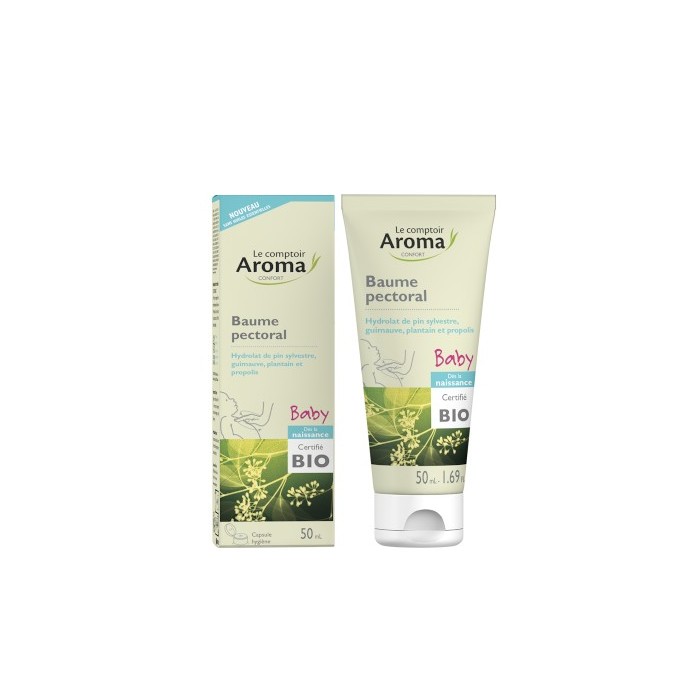 LE COMPTOIR AROMA Baume pectoral Baby  BIO Tube de 50 ml LE COMPTOIR AROMA Baume pectoral Baby  BIO Tube de 50 ml