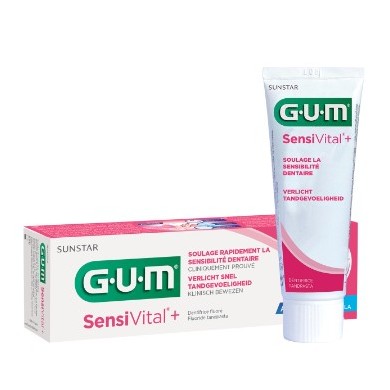GUM SENSIVITAL + Dentifrice contre la sensibilité dentaire Tube de 75 ml GUM SENSIVITAL + Dentifrice contre la sensibilité dentaire Tube de 75 ml