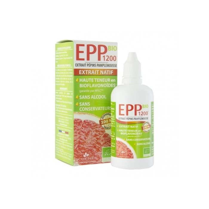 3 chênes EPP BIO 1200 Extrait de pépins pamplemousse Flacon de 50 ml
