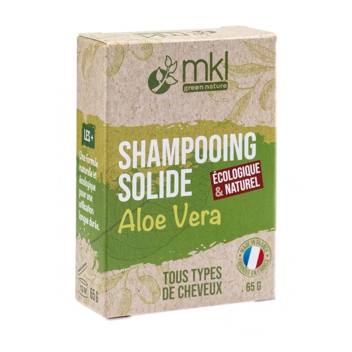 MKL Shampooing solide à l'aloe vera pour tout types de cheveux Pain de 65 grammes