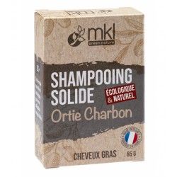 MKL Shampooing solide à l' ORTIE ET CHARBON pour cheveux gras Pain de 65 grammes MKL Shampooing solide à l' ORTIE ET CHARBON pour cheveux gras Pain de 65 grammes
