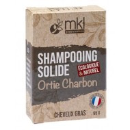 MKL Shampooing solide à l' ORTIE ET CHARBON pour cheveux gras Pain de 65 grammes MKL Shampooing solide à l' ORTIE ET CHARBON pour cheveux gras Pain de 65 grammes
