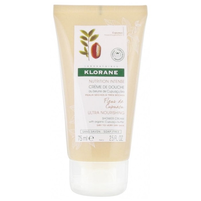 KLORANE Crème de douche au beurre de Cupuaçu bio Peaux sèches à très sèches Tube de 75 ml