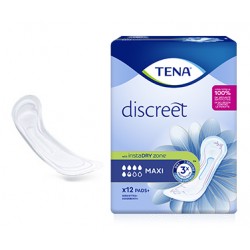 TENA DISCREET MAXI Boite de 12 serviettes