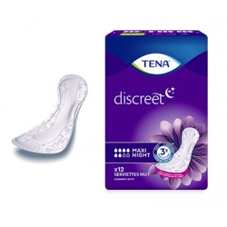 TENA DISCREET Maxi Night  Paquet de 12 serviettes